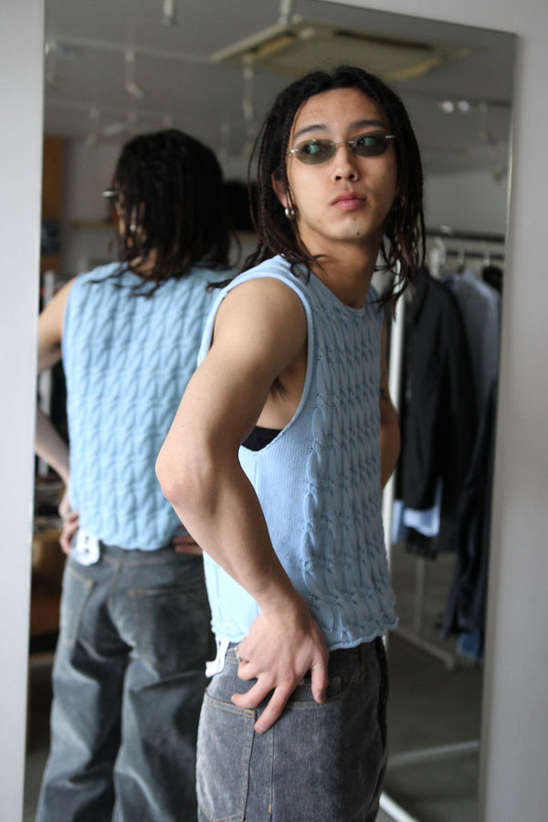 PLEASER TANK / NATURAL DYE SKY DRY COTTON [20%OFF]