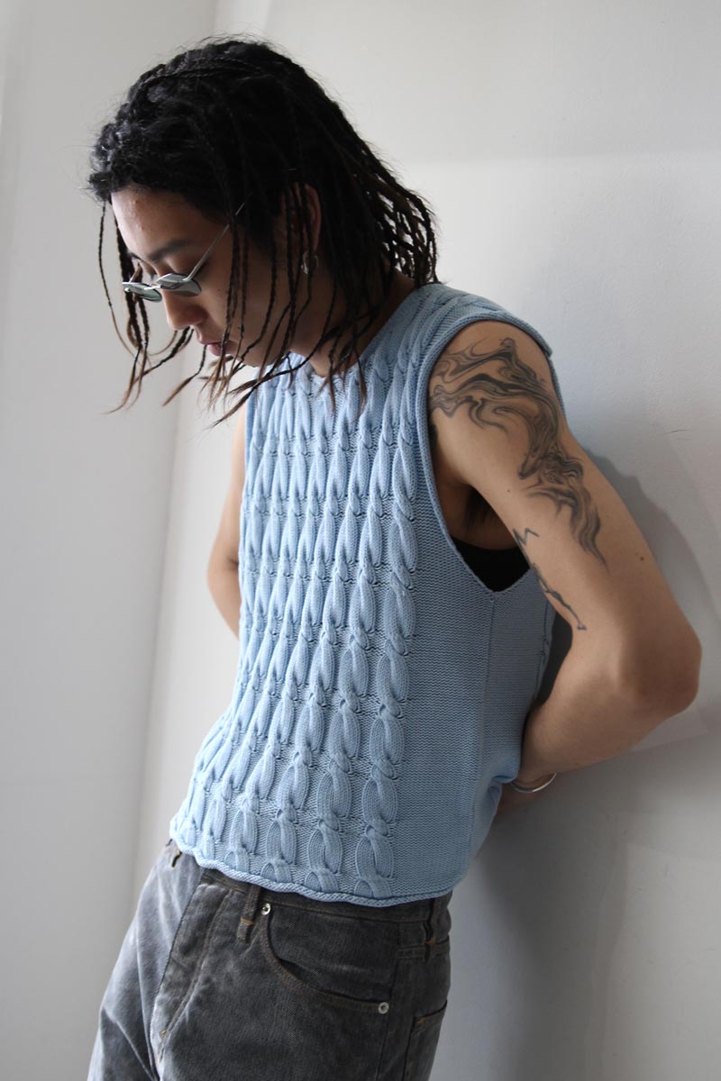 PLEASER TANK / NATURAL DYE SKY DRY COTTON [20%OFF]