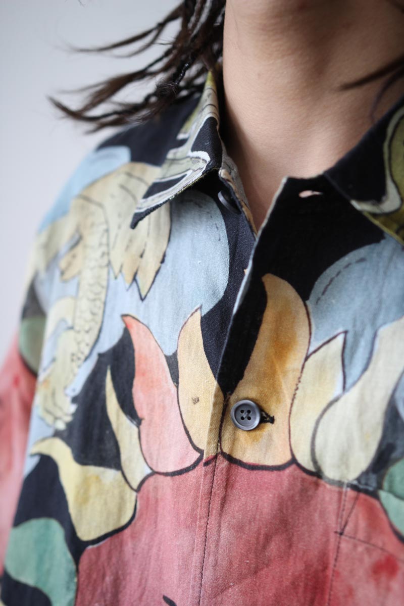 BOX SHIRT SHORTSLEEVE / SOLAR POWER PRINT [20%OFF]