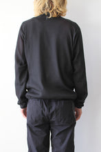 Load image into Gallery viewer, MESH ZIP-UP SWEATER / BLACK