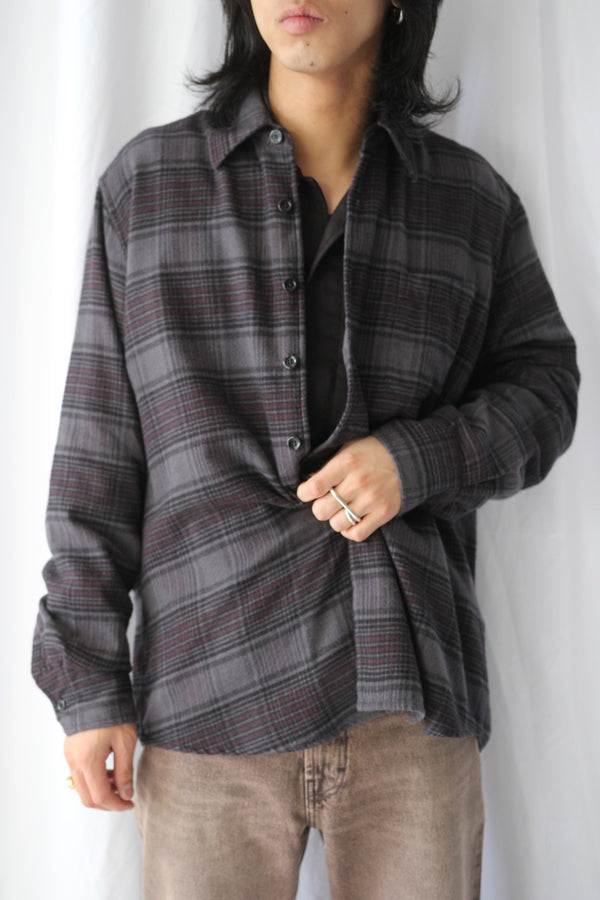 ABOVE SHIRT / CORDIAL DUSK CHECK GRAIN WEAVE [Scheduled for Autumn/Winter 2026 arrival]