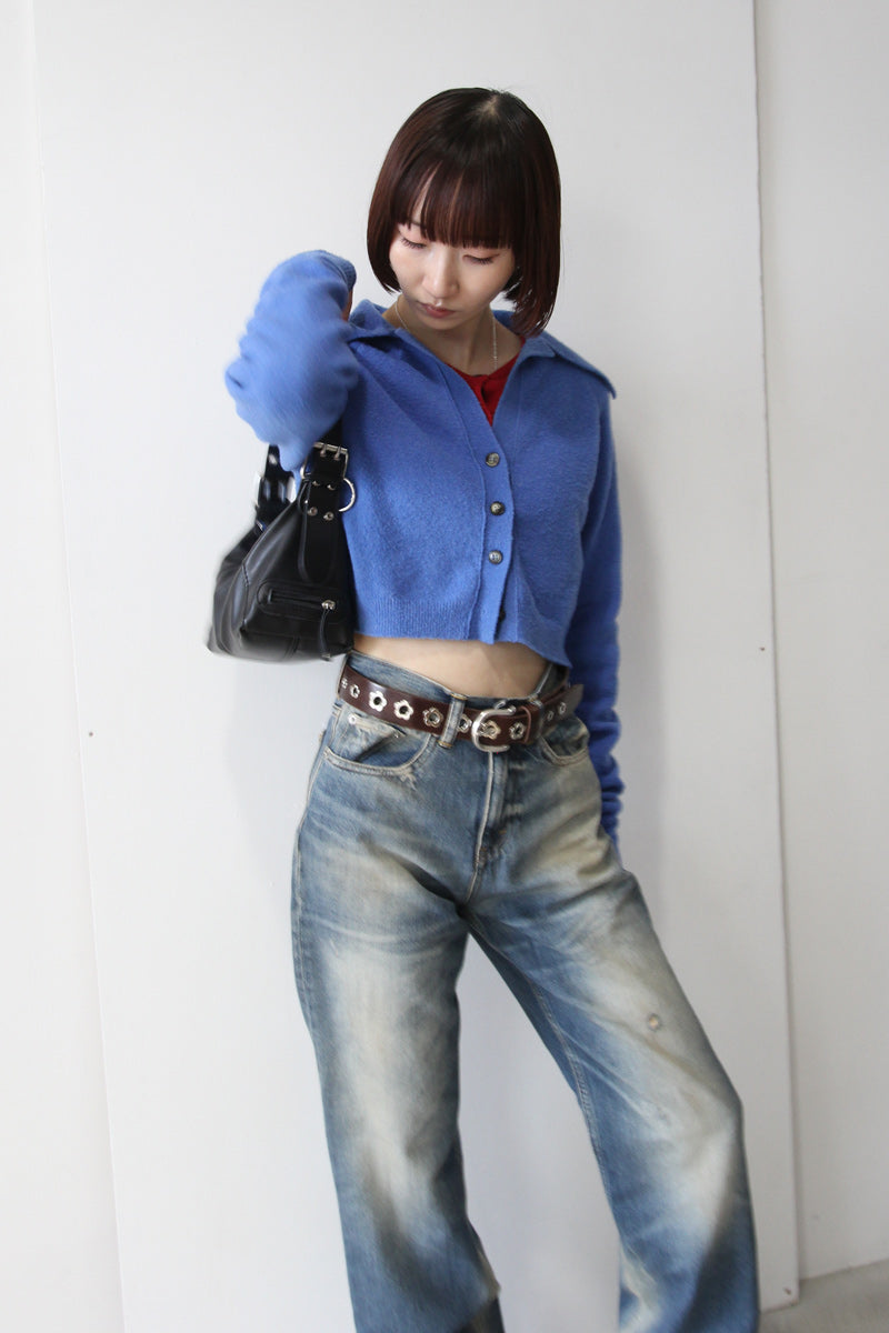 NANUSHKA | MERINO WOOL CROPPED KNIT JACKET [USED]