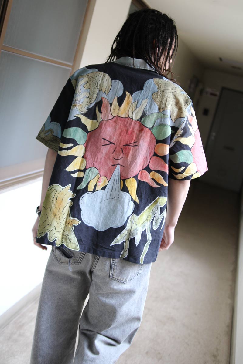 BOX SHIRT SHORTSLEEVE / SOLAR POWER PRINT [20%OFF]
