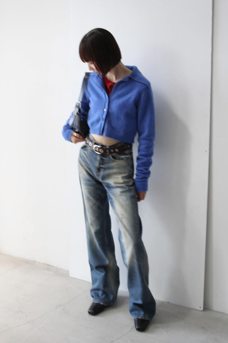 NANUSHKA | MERINO WOOL CROPPED KNIT JACKET [USED]