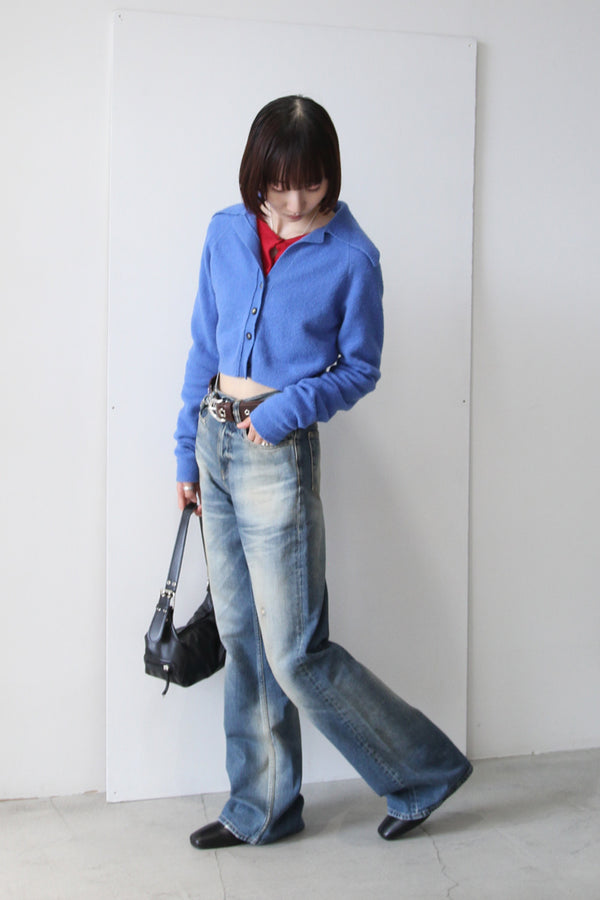 NANUSHKA | MERINO WOOL CROPPED KNIT JACKET [USED]