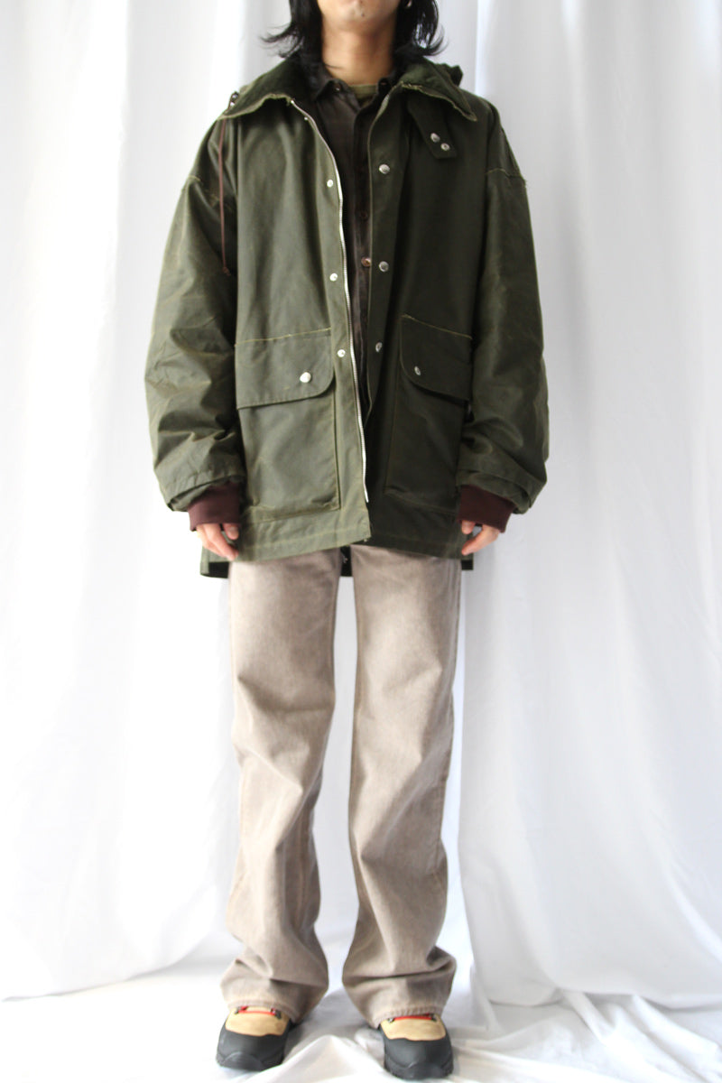 WAXED OUTDOOR JACKET - WAXED COTTON / GREEN