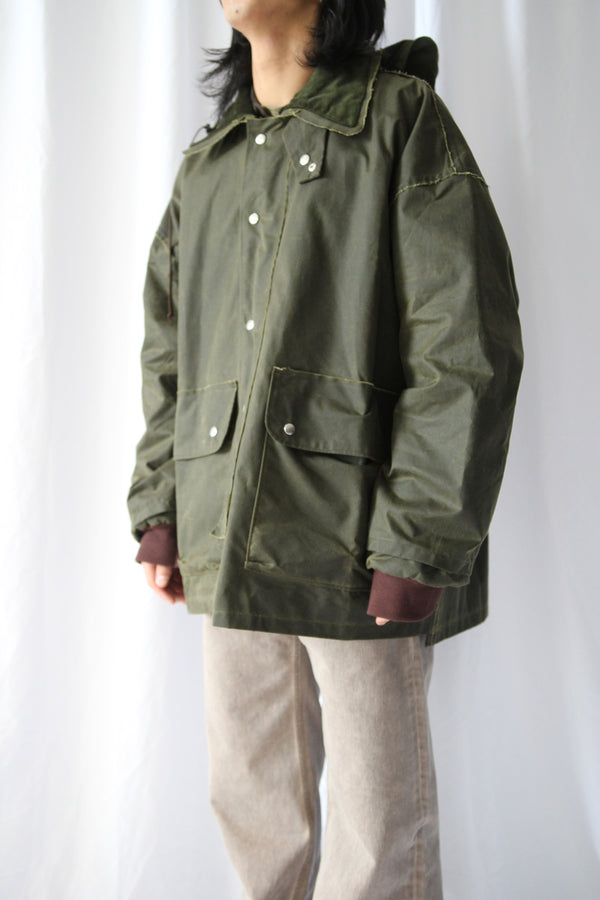 WAXED OUTDOOR JACKET - WAXED COTTON / GREEN