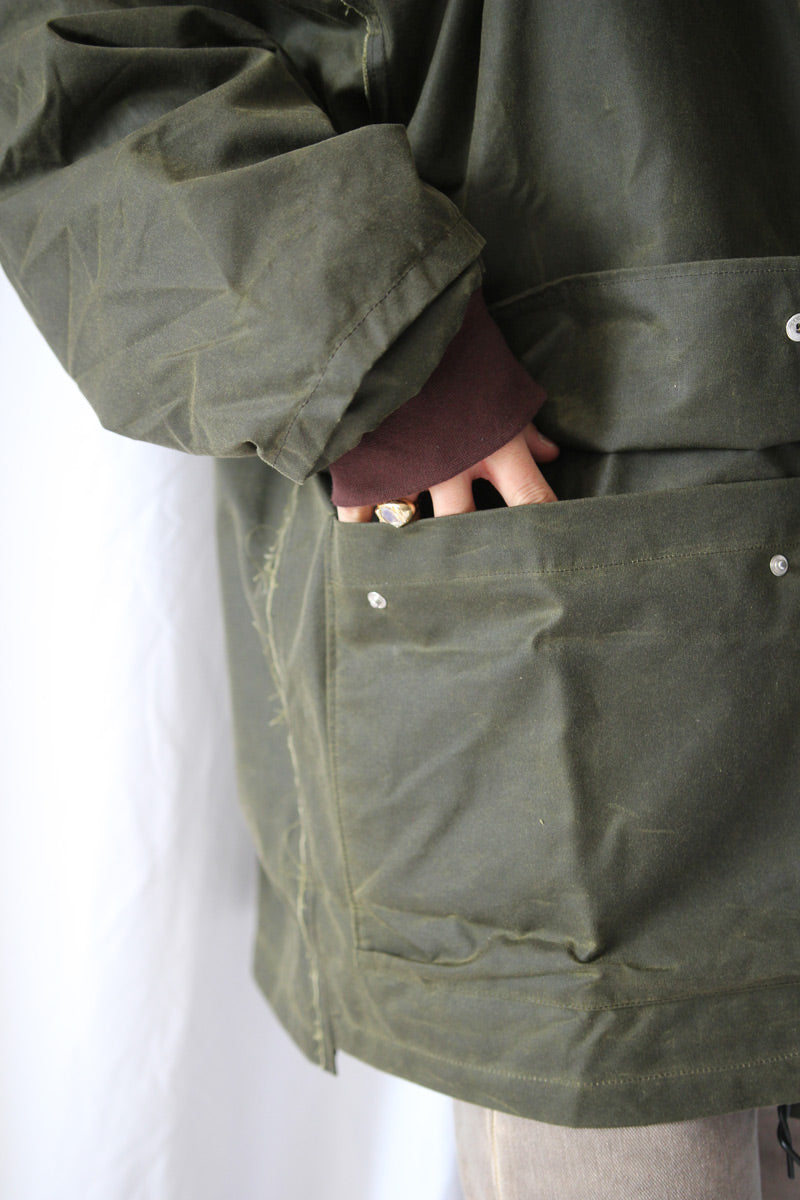 WAXED OUTDOOR JACKET - WAXED COTTON / GREEN