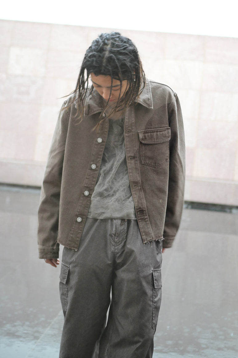 CUT REBIRTH JACKET / CHOCO OVERDYE