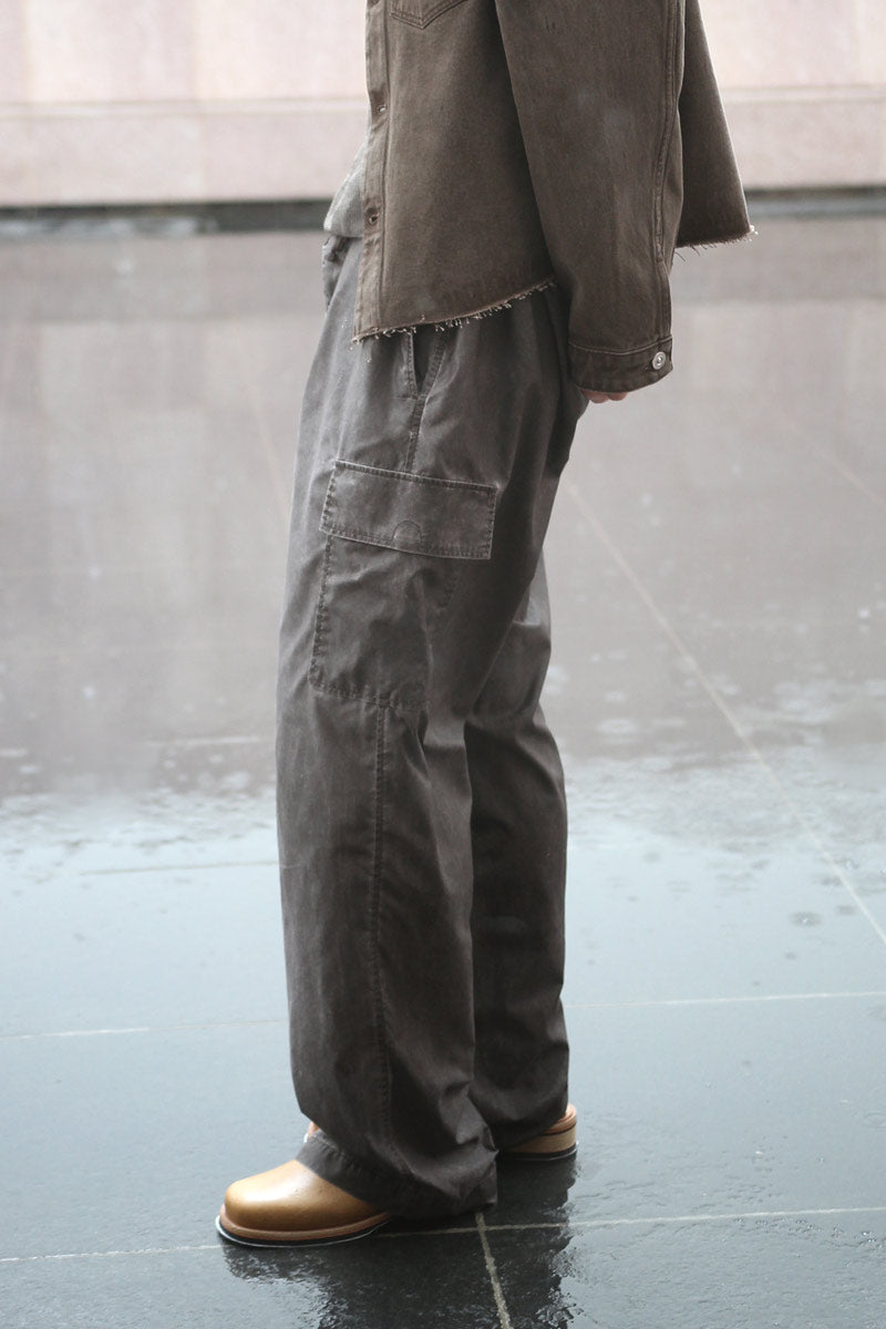 WAY TROUSER / BROWN WASH OUT NYLON