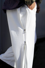 画像をギャラリービューアに読み込む, FINE POLY×ORGANIC COTTON PILE SIDE ZIP PANTS / WHITE