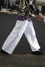 画像をギャラリービューアに読み込む, FINE POLY×ORGANIC COTTON PILE SIDE ZIP PANTS / WHITE