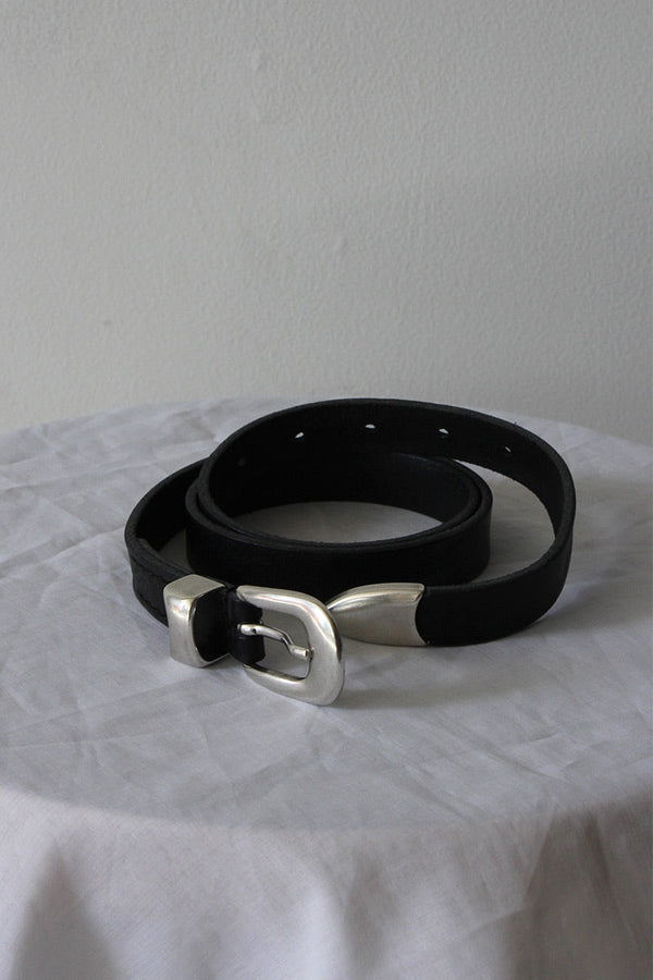2CM BELT / BLACK LEATHER