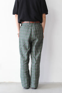 LINEN H CHECK WIDE TYPE1 / GREEN 
