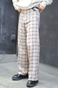 SUNE BOOTCUT TROUSERS / CHECK