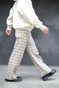 SUNE BOOTCUT TROUSERS / CHECK