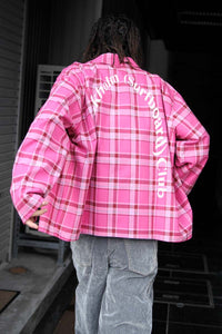 CLUB OVERSHIRT / PINK CHECK