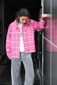 CLUB OVERSHIRT / PINK CHECK