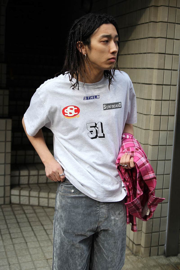 BOX TEE SPONSOR / GREY MELANGE [20%OFF]