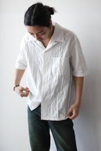 画像をギャラリービューアに読み込む, HEUSEN SHIRT SHORTSLEEVE / WHITE FLOWER EMBROIDERY