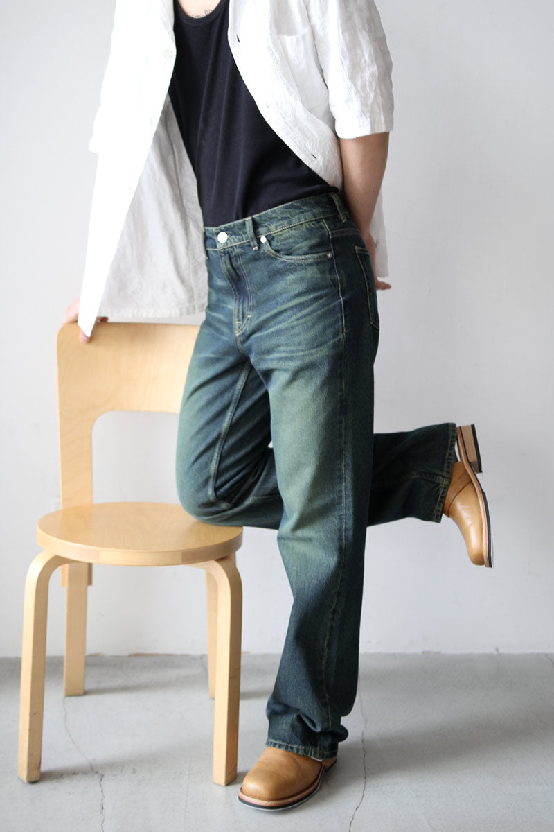 OUR LEGACY | 70S CUT / MID BLUE CREASE DENIM Flared denim
