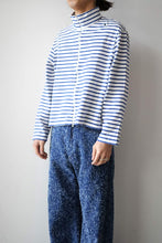 画像をギャラリービューアに読み込む, SHRUNKEN FULLZIP POLO / GENOVA STRIPE ROUGH COTTON