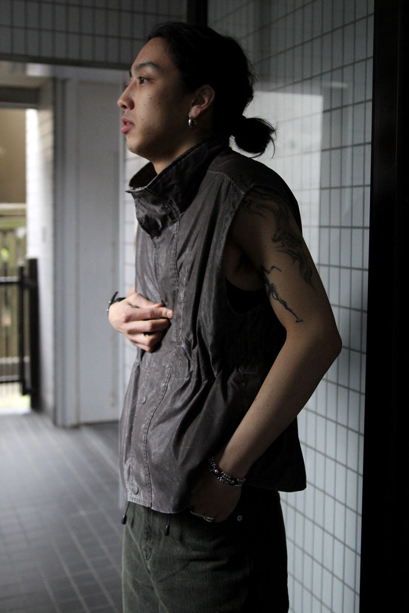 トップス OUR LEGACY Firm vest BROWN WASHOUT NYLON Our Legacy - Firm Vest Brown Wash Out Nylon