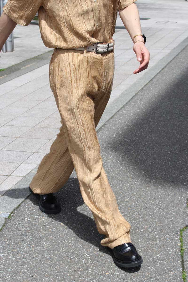 RICHIE TROUSER / FLUID BEIGE STRIPE [30%OFF]