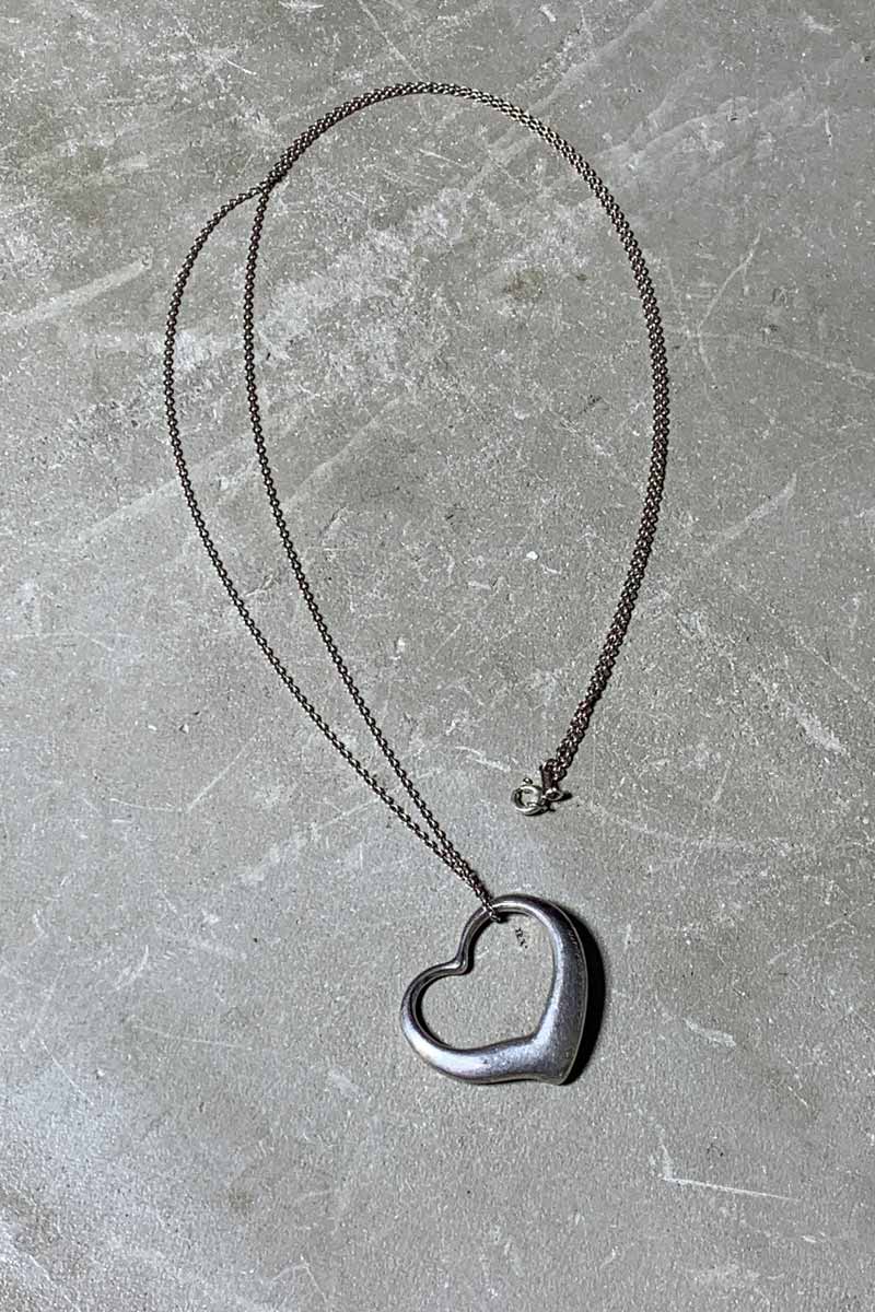TIFFANY&CO. | 925 SILVER OPEN HEART PENDANT NECKLACE