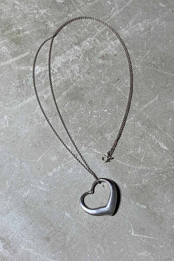 TIFFANY&CO. | 925 SILVER OPEN HEART PENDANT NECKLACE