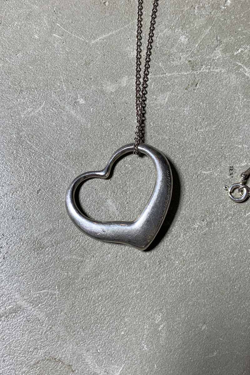 TIFFANY&CO. | 925 SILVER OPEN HEART PENDANT NECKLACE