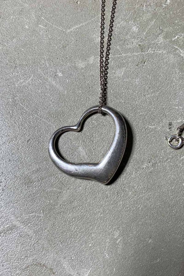 TIFFANY&CO. | 925 SILVER OPEN HEART PENDANT NECKLACE