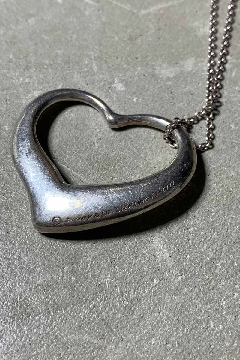 TIFFANY&CO. | 925 SILVER OPEN HEART PENDANT NECKLACE