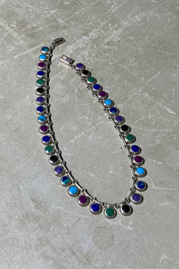 925 SILVER NECKLACE with STONES