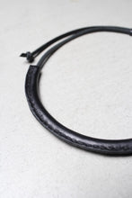 Load image into Gallery viewer, CIRCUIT LEATHER NECKLACE / BLACK