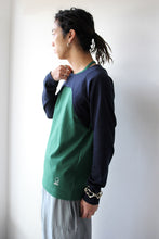 Load image into Gallery viewer, HOLTER NECK LONG SLEEVE T-SHIRT / NAVY-GREEN [金沢店]