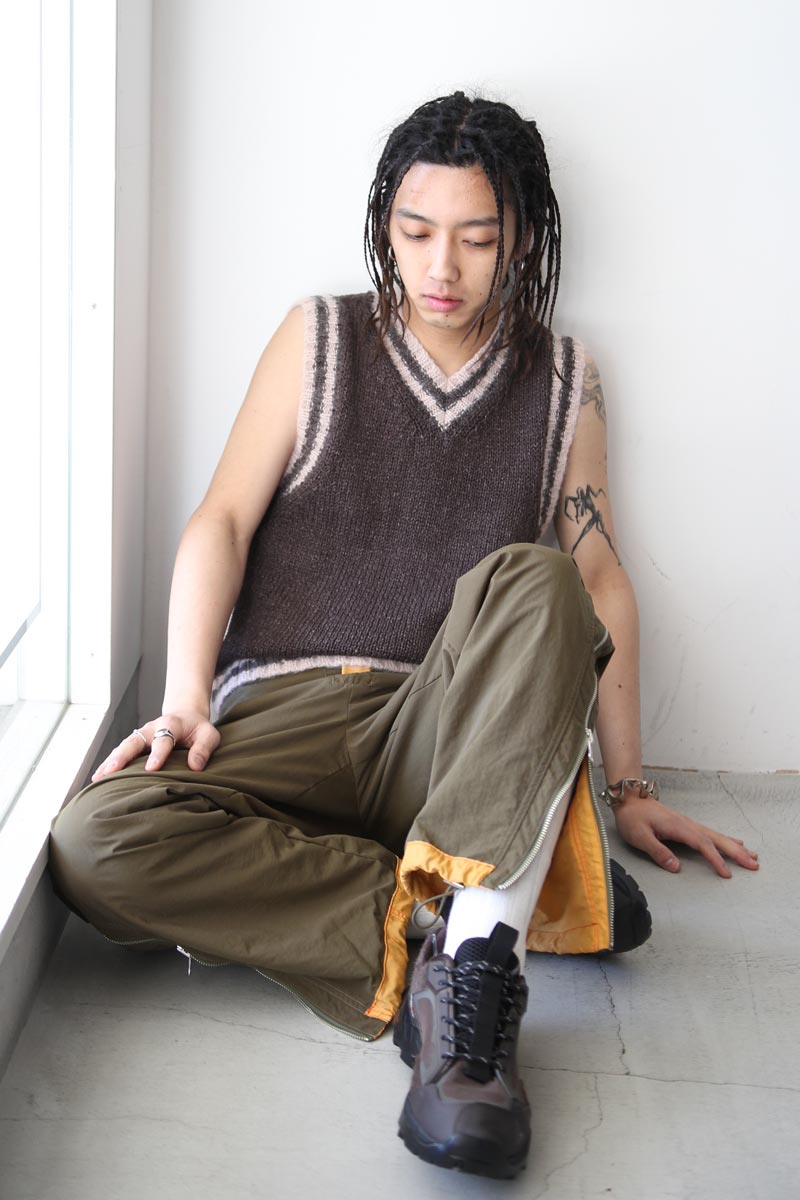 SHEER NYLON FLIGHT TROUSERS / ORANGE [20%OFF]
