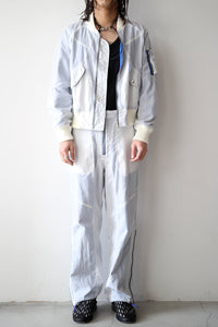 SHEER NYLON FLIGHT TROUSERS / WHITE [金沢店]