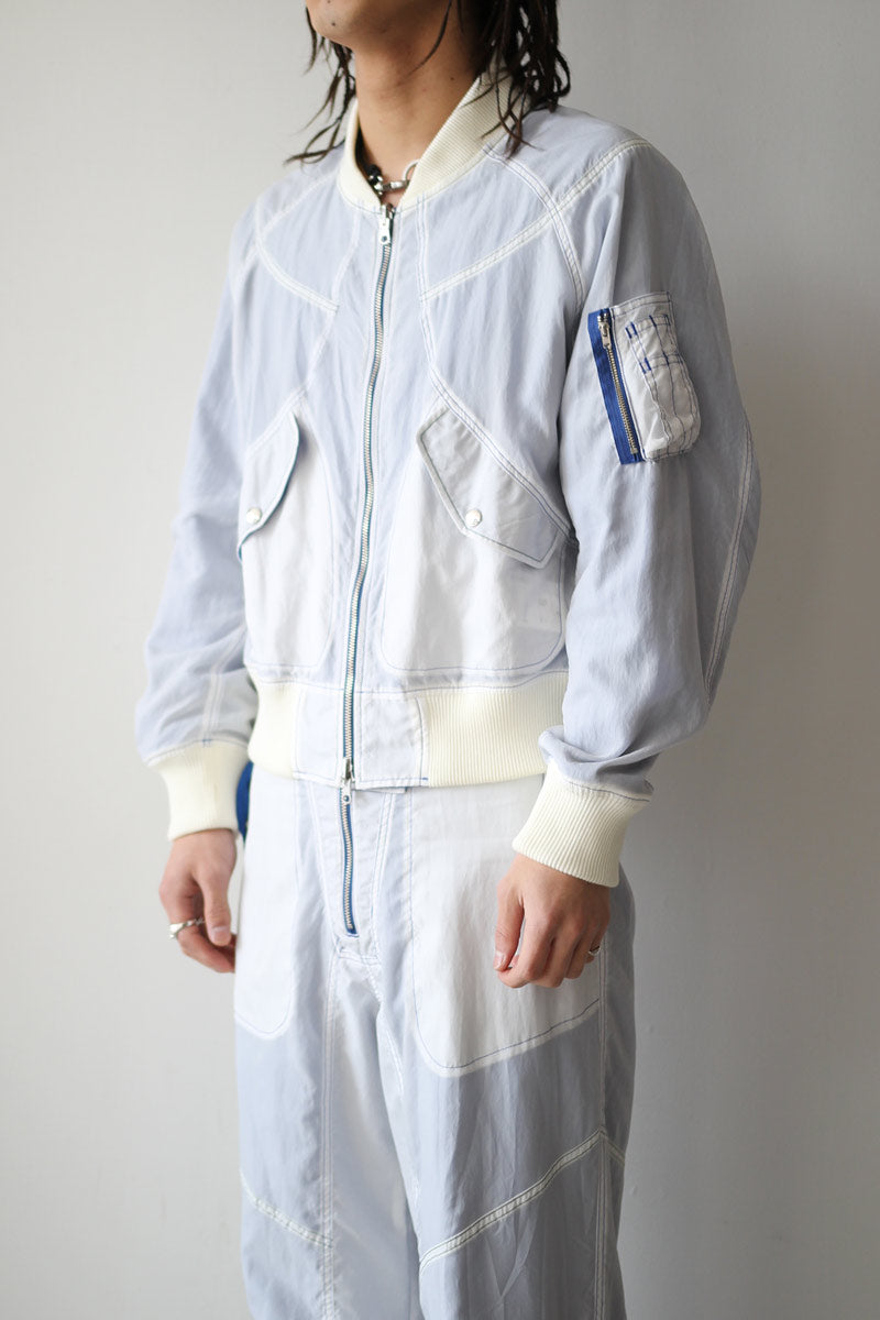 SHEER NYLON FLIGHT BLOUSON / WHITE [20%OFF]