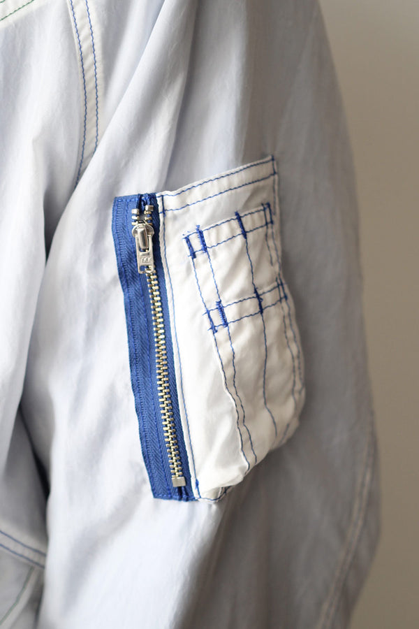 SHEER NYLON FLIGHT BLOUSON / WHITE [20%OFF]