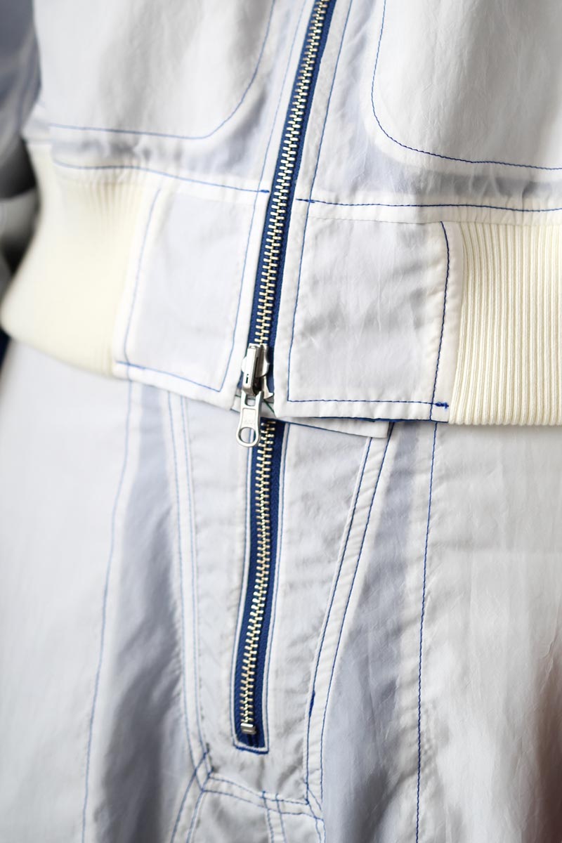 SHEER NYLON FLIGHT BLOUSON / WHITE [20%OFF]