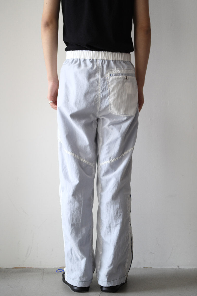 SHEER NYLON FLIGHT TROUSERS / WHITE [20% OFF]