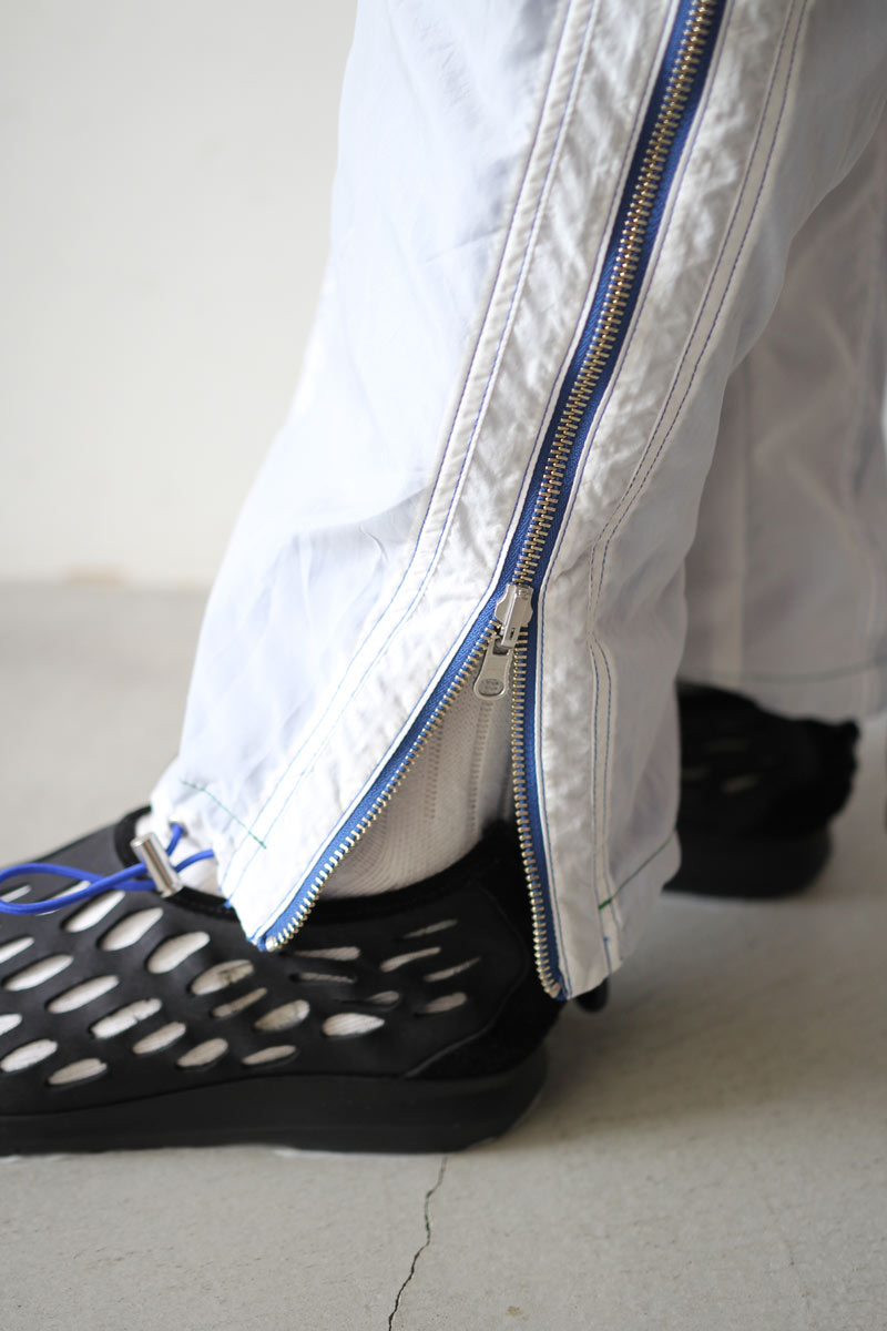 SHEER NYLON FLIGHT TROUSERS / WHITE [20% OFF]