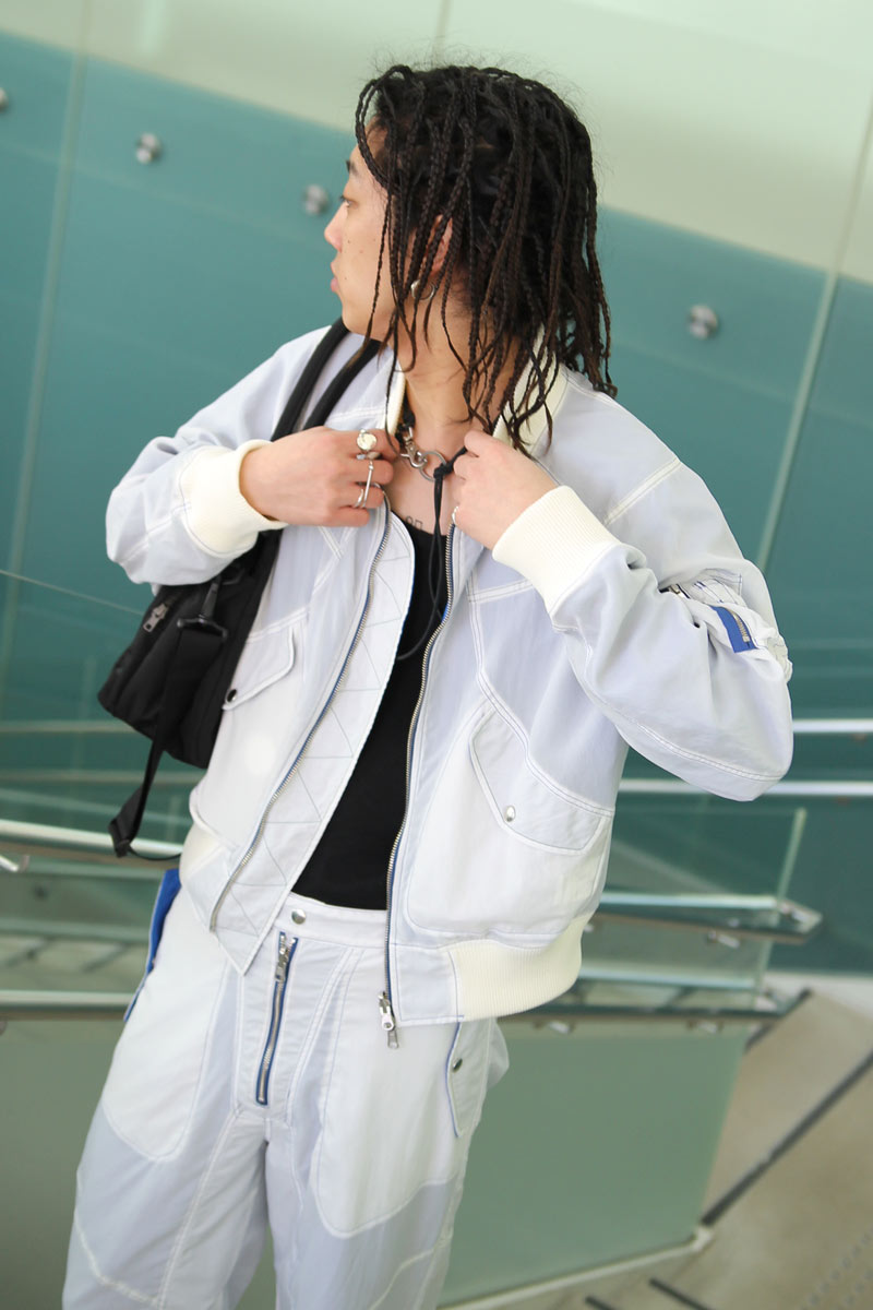 SHEER NYLON FLIGHT BLOUSON / WHITE [20%OFF]