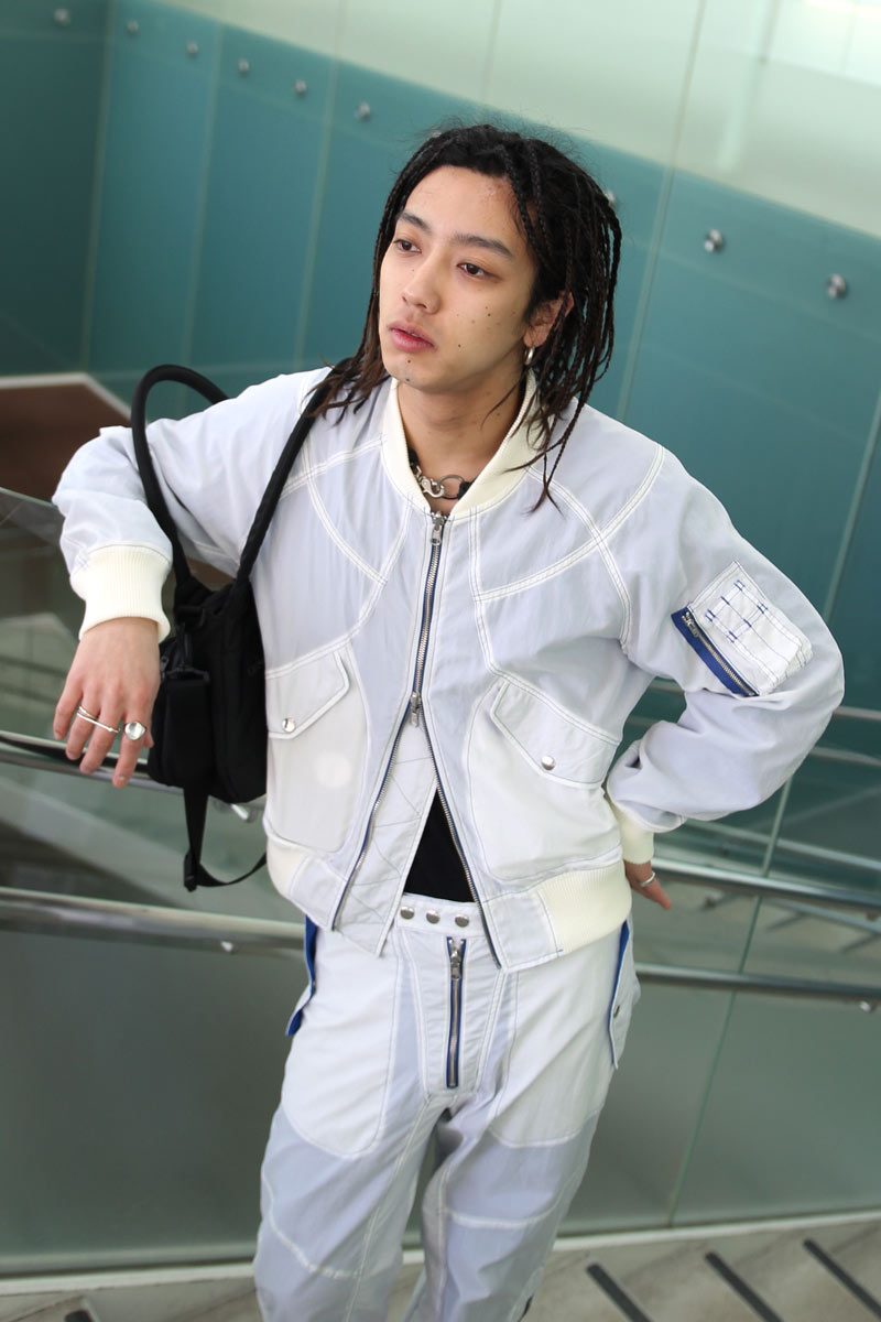 SHEER NYLON FLIGHT BLOUSON / WHITE [20%OFF]