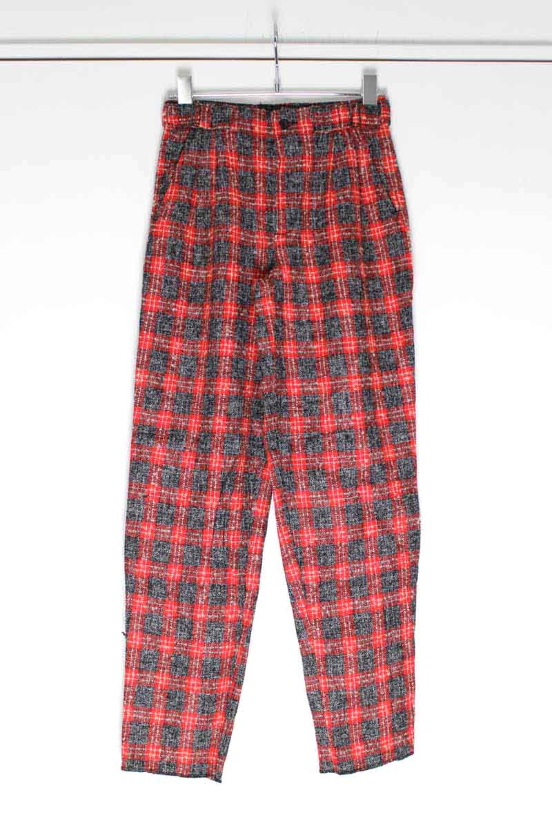 012 | BENETTON MADE IN ITALY 90'S WOOL CHECK PANTS [USED]