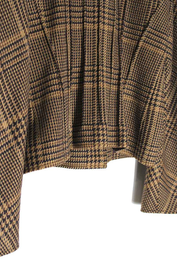 VALENTINO | 90'S COLLARLESS CHECK JACKET [USED]