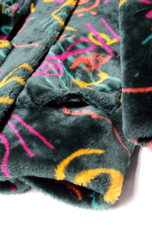 NANA KIDS | MADE IN USA 80'S MUSICAL NOTE SYMBOL FUR JACKET [USED]