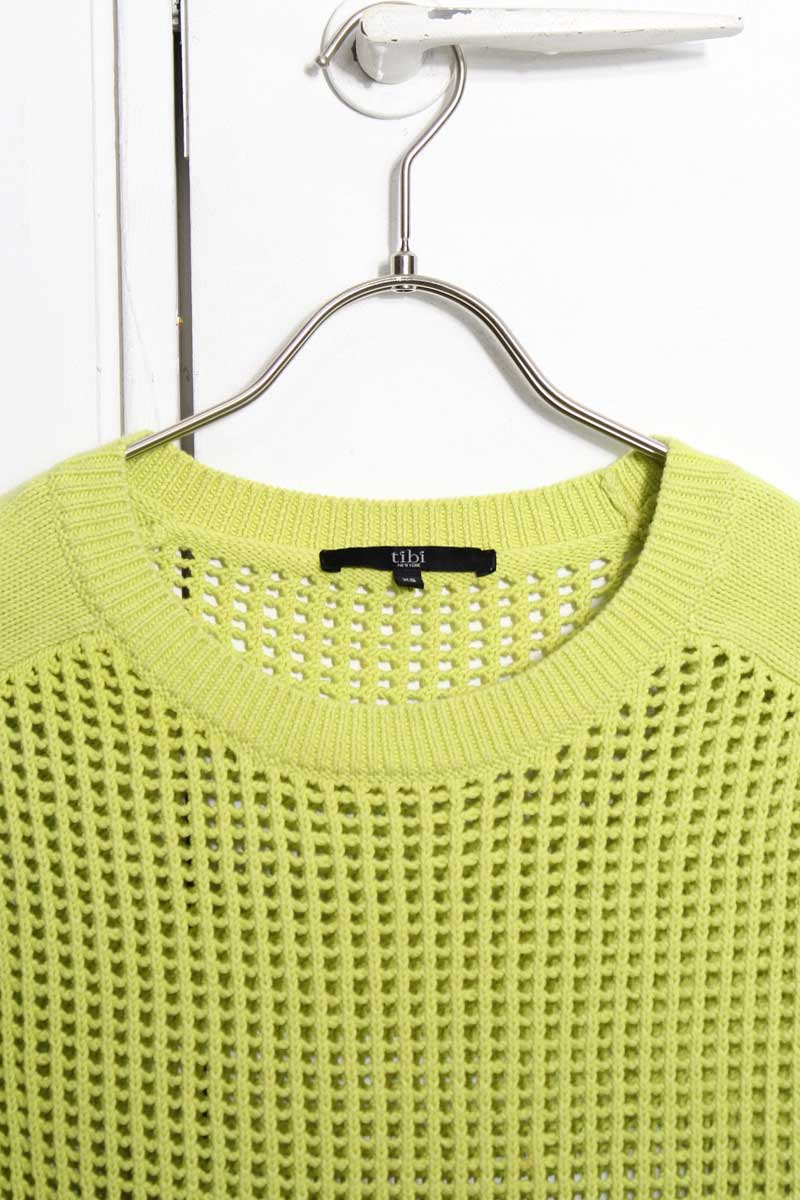 TIBI | COTTON SHEER SWEATER [USED]