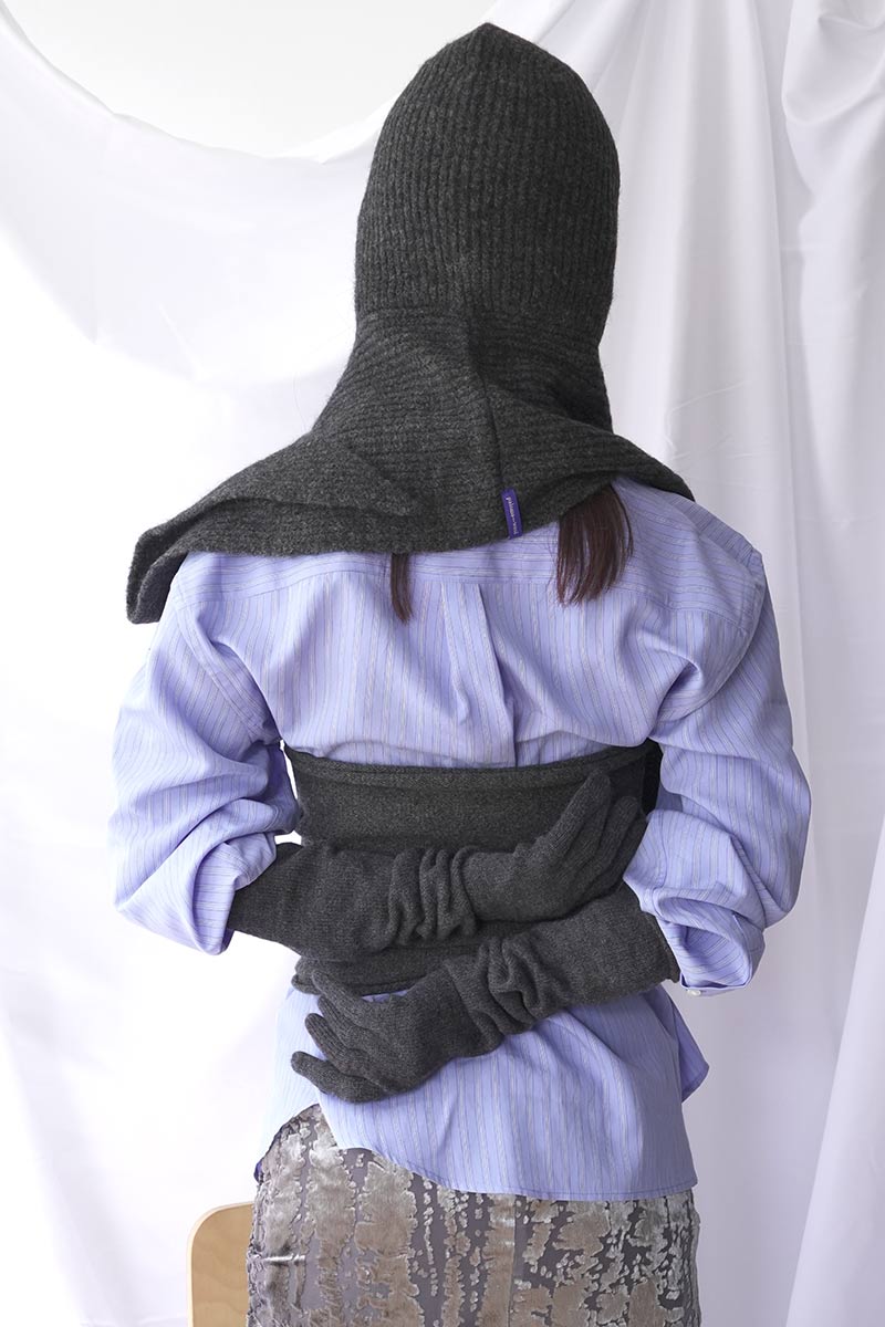 LONG STITCH GLOVES / CHARCOAL [20%OFF]